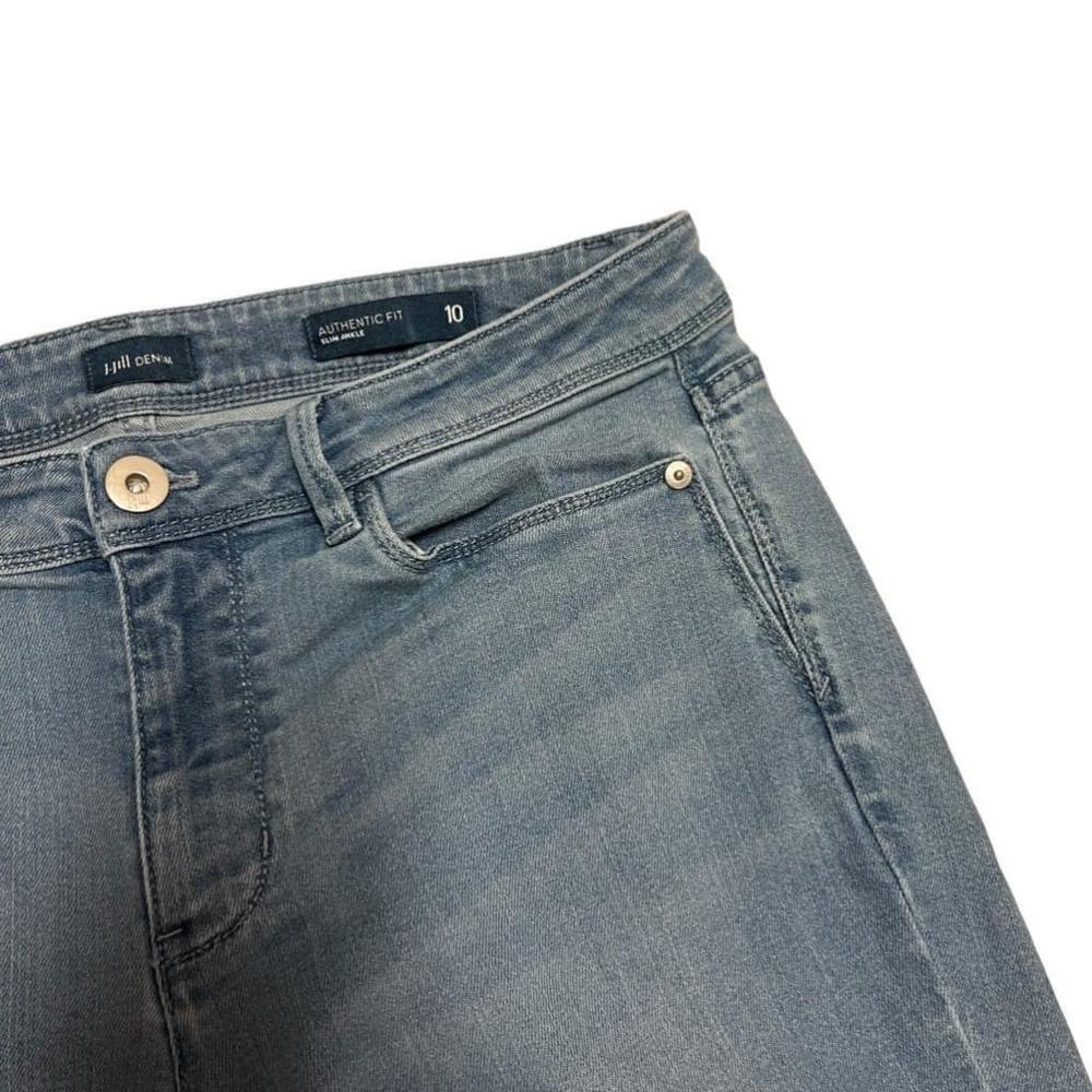 J Jill Women's Authentic Fit Slim Ankle Light Wash Jeans - Size 10 - Picture 6 of 16